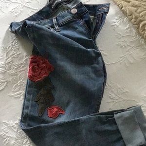 Express embroidered jeans